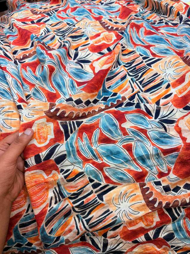 Most Premium BRANDED Pure Muslin Cotton PRINTED FABRIC (Big WIDTH!!)