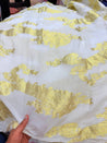 Most Premium Fine Zari Weaving On Pure Georgette FABRIC (Big WIDTH!!) (Dyeable Also)