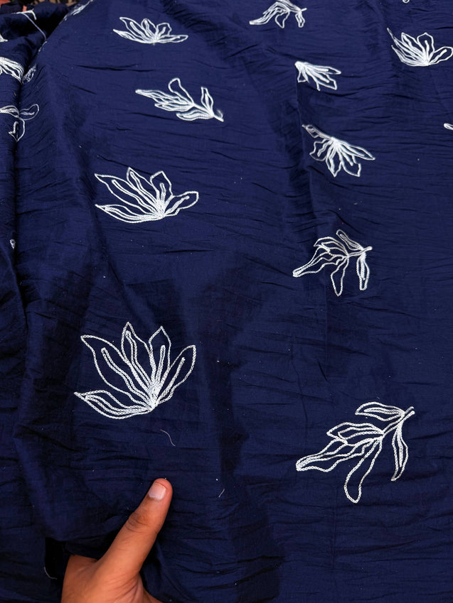 Most Premium Pure Hakuba Chikankari Cotton Fabric (Big WIDTH!!)