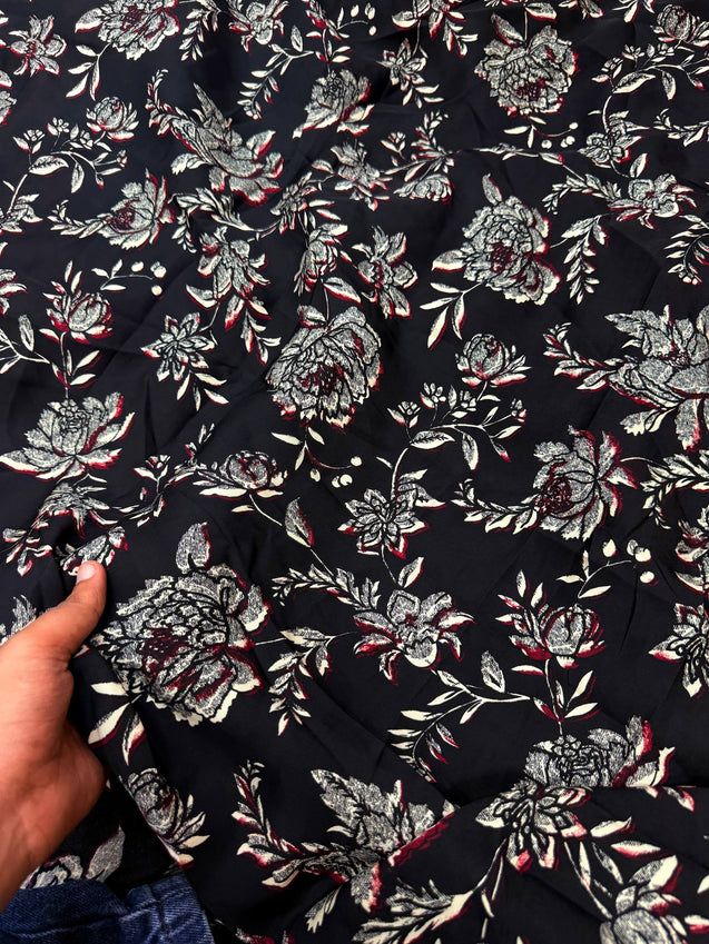 Branded Premium Fine Member Satin Viscose PRINTED FABRIC (Big WIDTH!!)