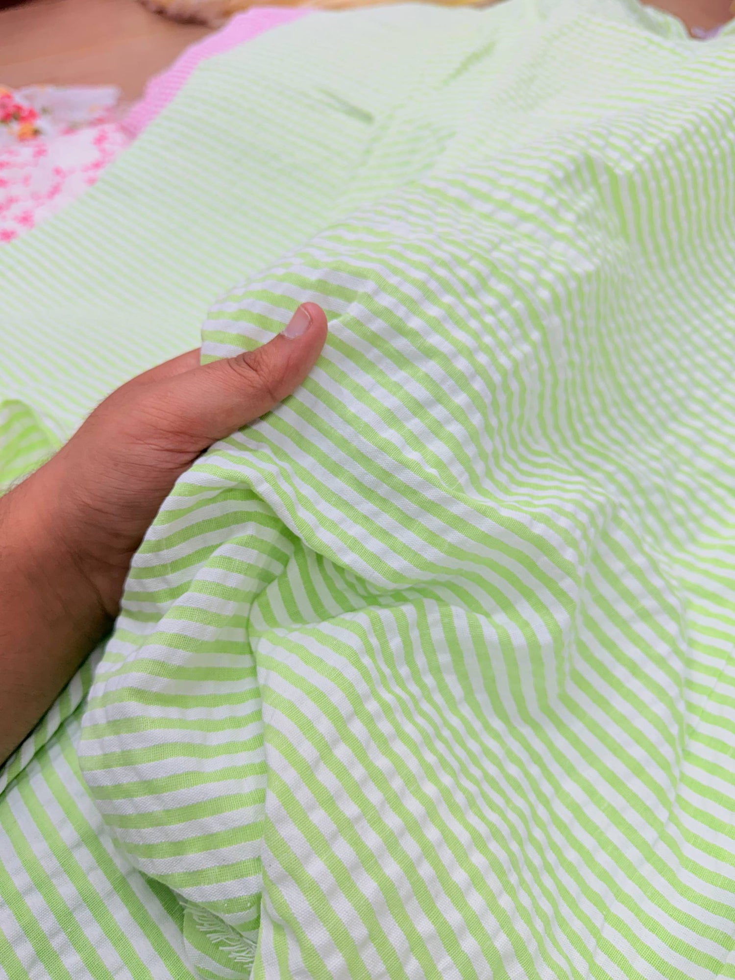 Most Premium Pure Sher Shakkar Cotton Stripes PRINT (Big WIDTH!!)