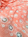 Premium Fine GPO LACEWORK Hakuba Chikan Work On Pure Cotton FABRIC (Big WIDTH!!)