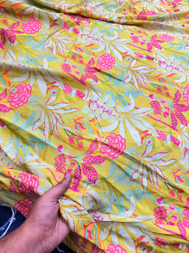 Most Premium Pure Modal Muslin Cotton FABRIC PRINTED (Big WIDTH!!)