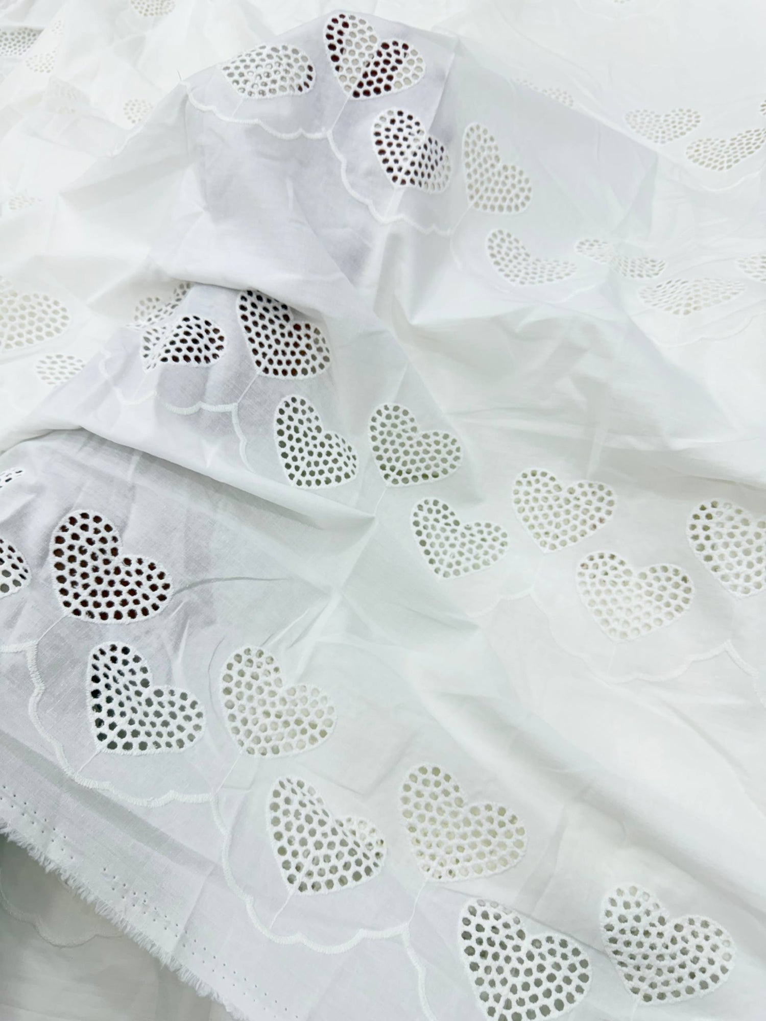 Most Premium Pure Cotton Hakuba Chikankari Fabric (Big WIDTH!!) (Dyeable Also)