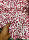Premium Fine Hakuba Chikankari Embroidery On Pure Cotton Printed FABRIC (Big WIDTH!!)