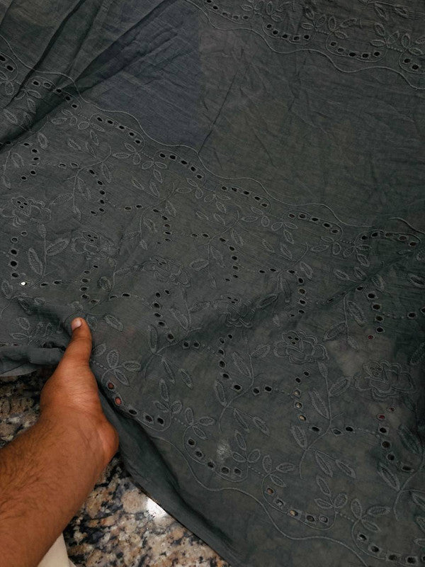 Most Premium Pure Hakuba Chikankari Embroidery On Pure Cotton FABRIC