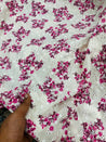 Premium Fine Hakuba Chikankari Embroidery On Pure Cotton Printed FABRIC (Big WIDTH!!)