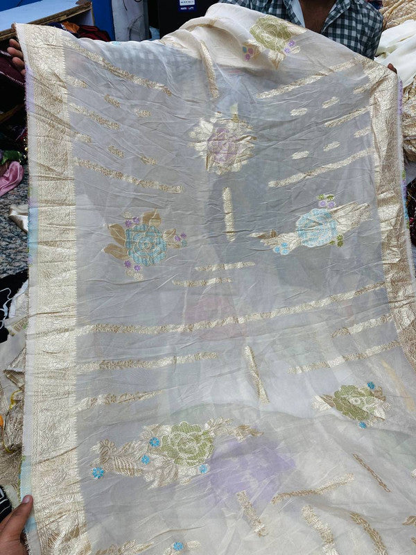 Most Premium Russian (Cosmos) SILK DUPATTA - DYEABLE ALSO