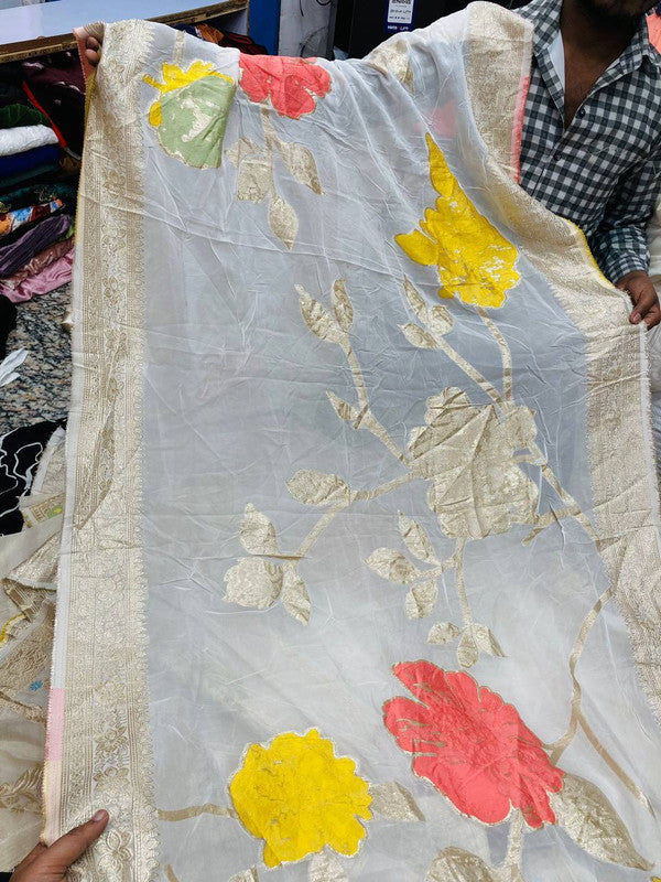 Most Premium Russian (Cosmos) SILK DUPATTA - DYEABLE ALSO