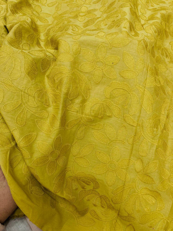 Most Premium Pure Lakhnawi Embroidery On Pure Cotton FABRIC (Big WIDTH!!)