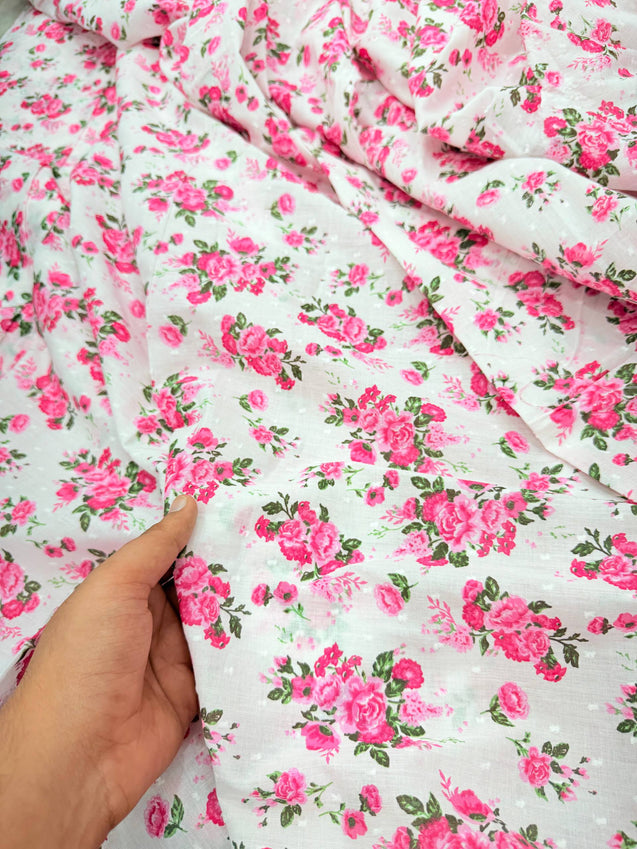 Most Premium BRANDED Pure Mul Dobby Cotton PRINTED FABRIC (Big WIDTH!!)