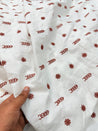 Most Premium Pure Fine Thread Embroidery On Cotton FABRIC (Big WIDTH!!)