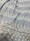 Most Premium Pure Fine Thread Embroidery On Stripes Cotton FABRIC (Big WIDTH!!)