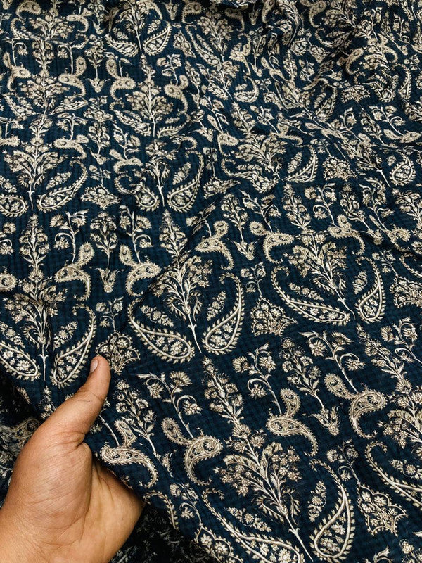 Most Premium Pure Cotton Dobby Modal PRINTED FABRIC (Big WIDTH!!)