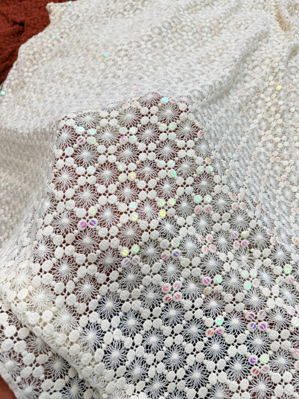 Most Premium Pure Imported Crosia Sequin FABRIC (Dyeable Also)
