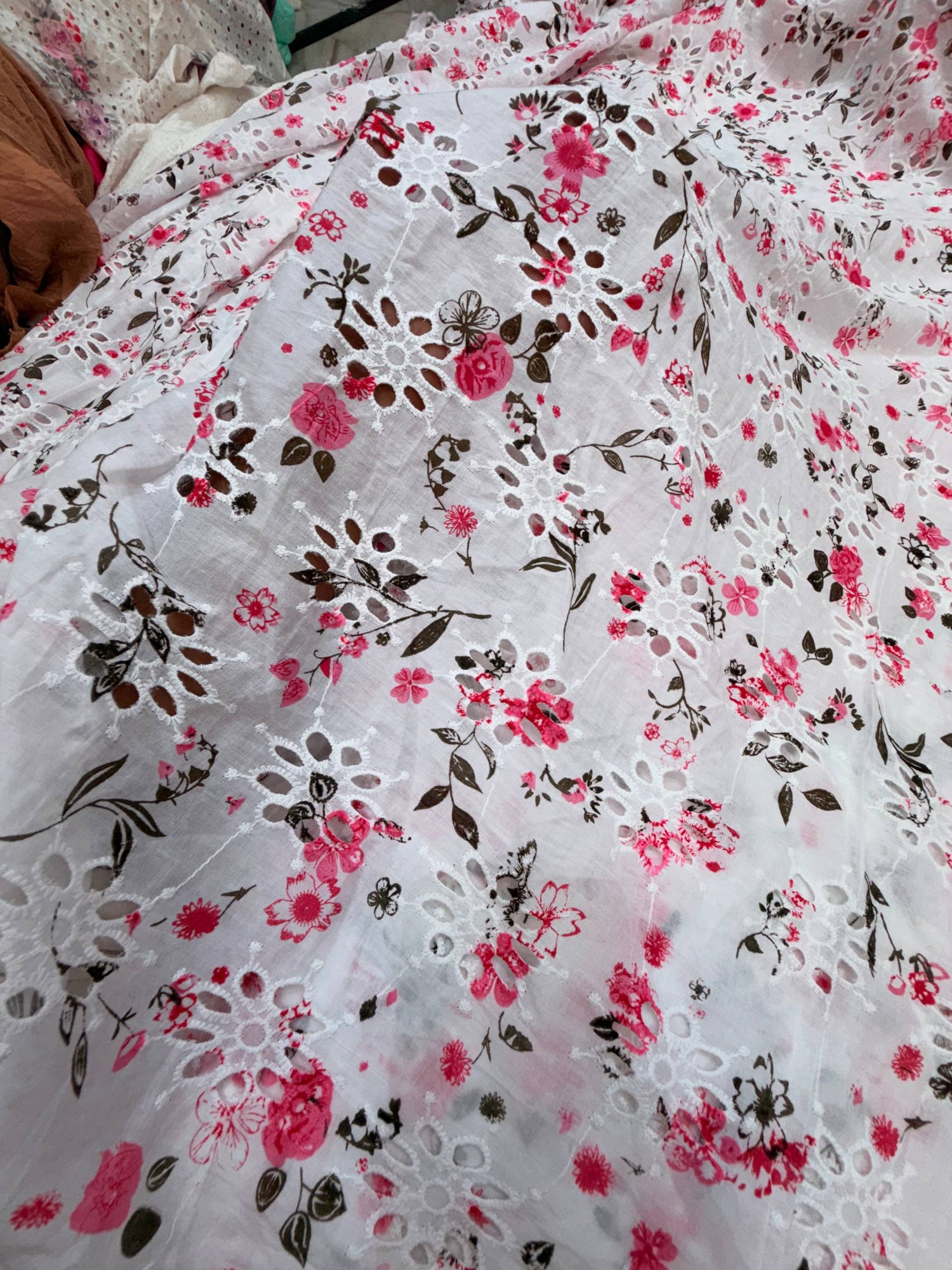 Most Premium Pure Hakuba Chikankari Cotton Fabric (Big WIDTH!!)