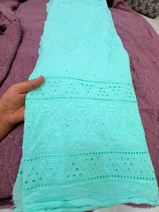 Most Premium Pure Hakuba Chikankari Cotton Fabric (Big WIDTH!!)