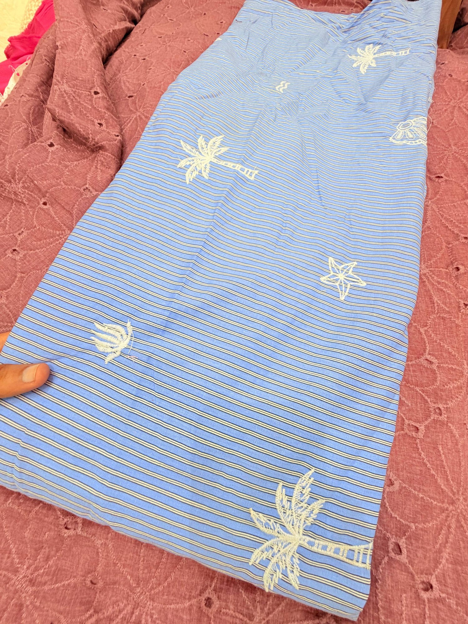 Most Premium Pure Hakuba Chikankari Cotton Fabric (Big WIDTH!!)