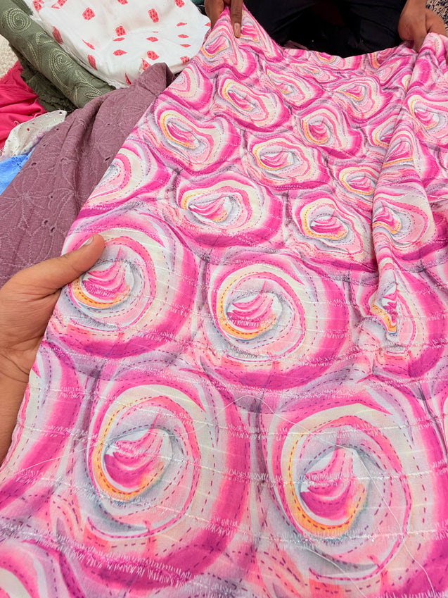Most Premium Pure Georgette Printed Fabric