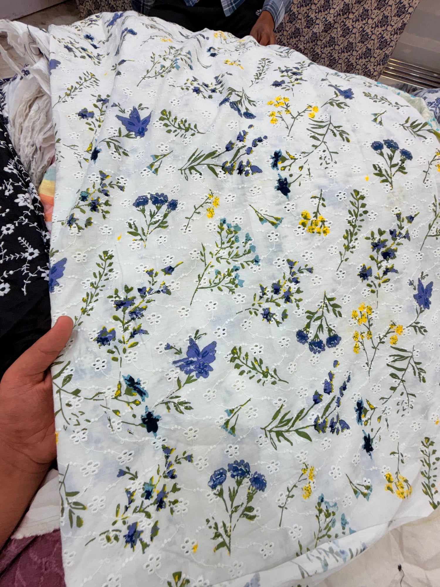 Most Premium Pure Hakuba Chikankari Cotton Fabric