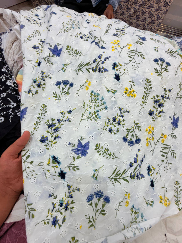 Most Premium Pure Hakuba Chikankari Cotton Fabric
