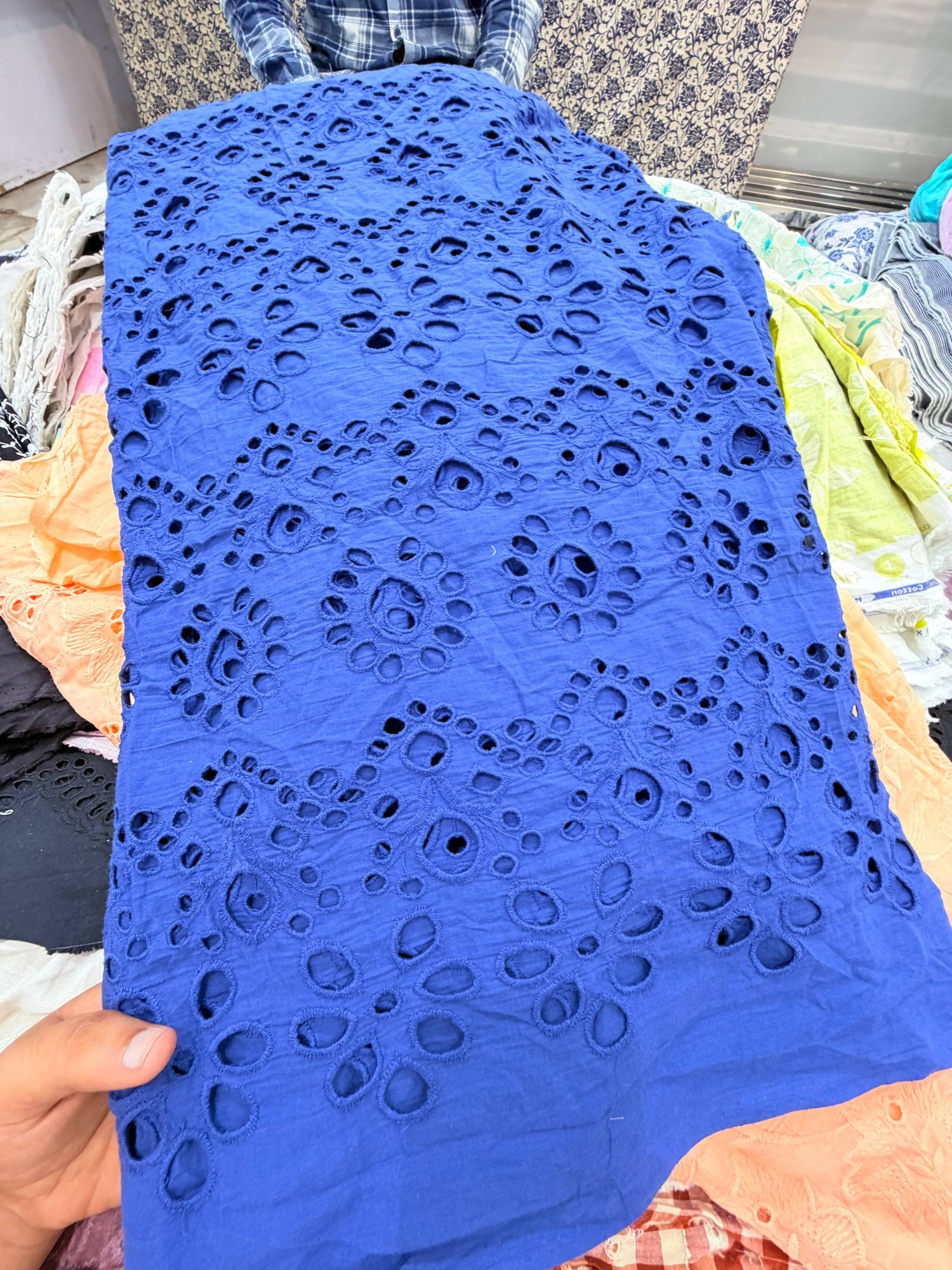 Most Premium Pure Hakuba Chikankari Cotton Fabric (Big WIDTH!!)