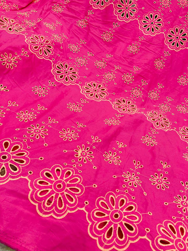 Premium Fine Hakuba Chikankari Embroidery On Pure Cotton FABRIC (Big WIDTH!!)