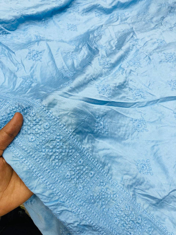 Premium Fine Lucknowi Chikankari Embroidery On Pure Cotton FABRIC (Big WIDTH!!)