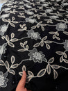 Premium Fine 3D Dori Work With Chikan On Pure Cotton FABRIC (Big WIDTH!!)