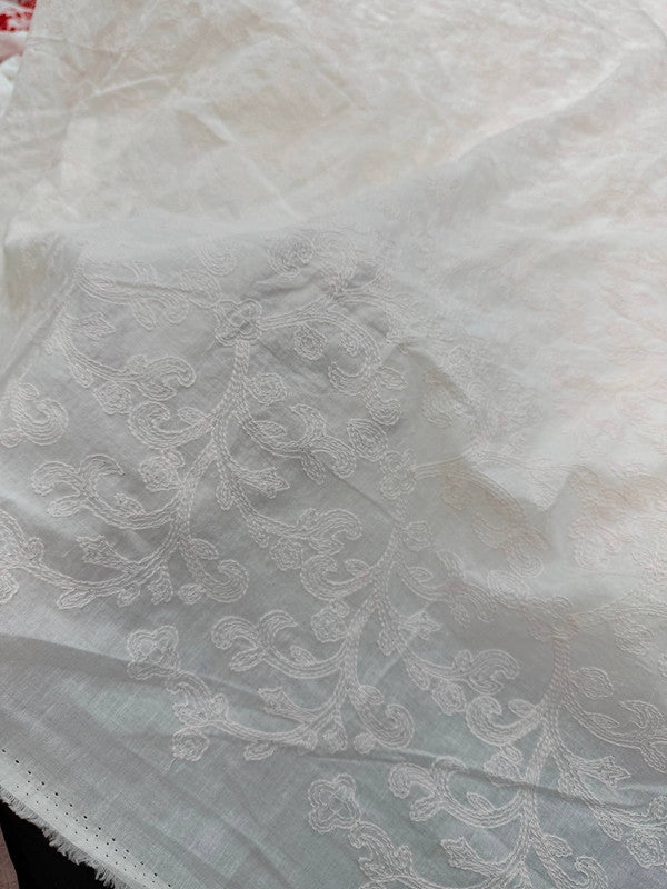 Most Premium Pure Cotton FABRIC With Kashmiri Embroidery (Big WIDTH!!)