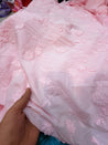 Premium Fine 3D Flower With Chikankari On Pure Cotton FABRIC (Big WIDTH!!)