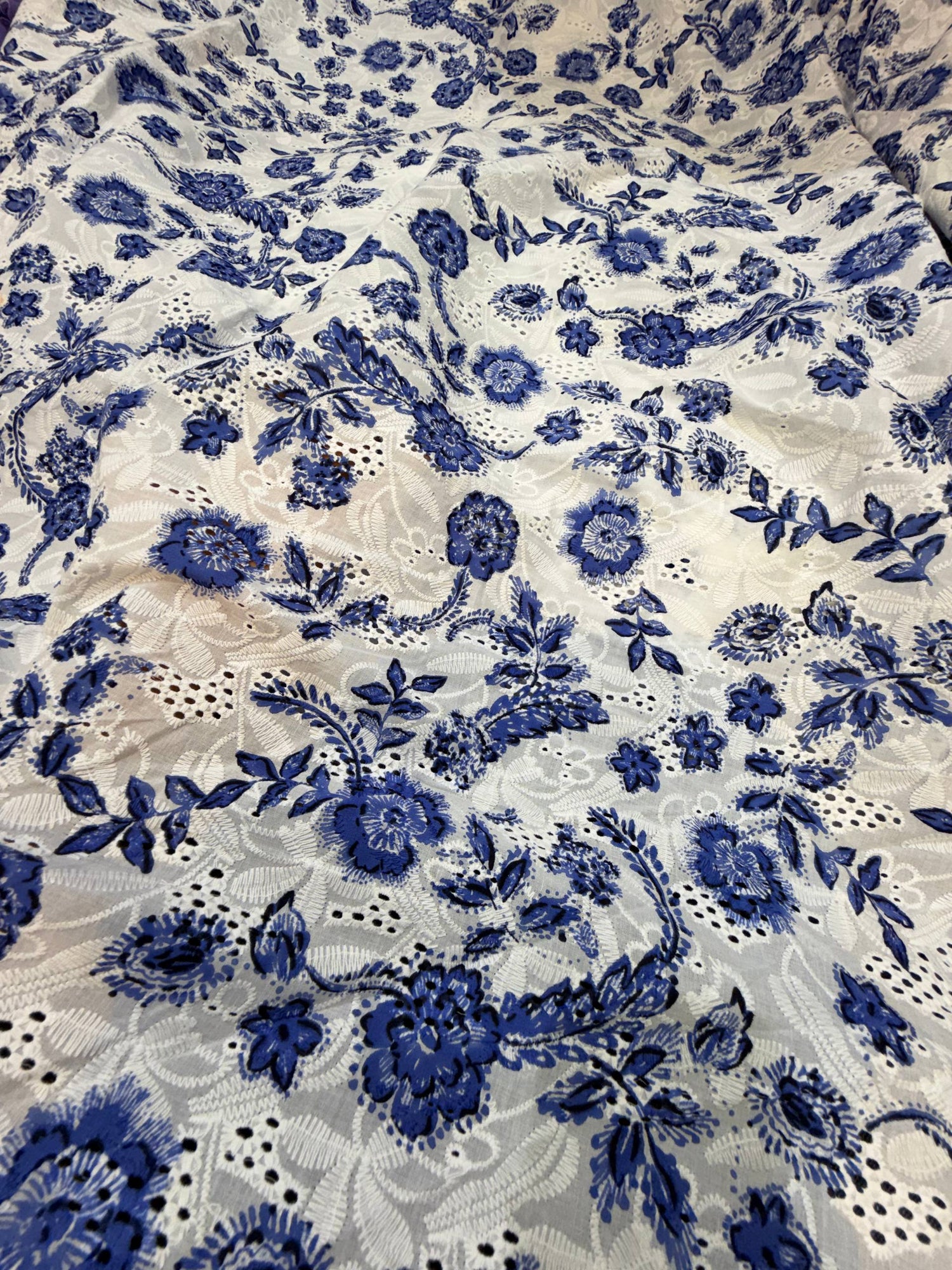Most Premium Pure Hakuba Chikankari Cotton Fabric (Big WIDTH!!)