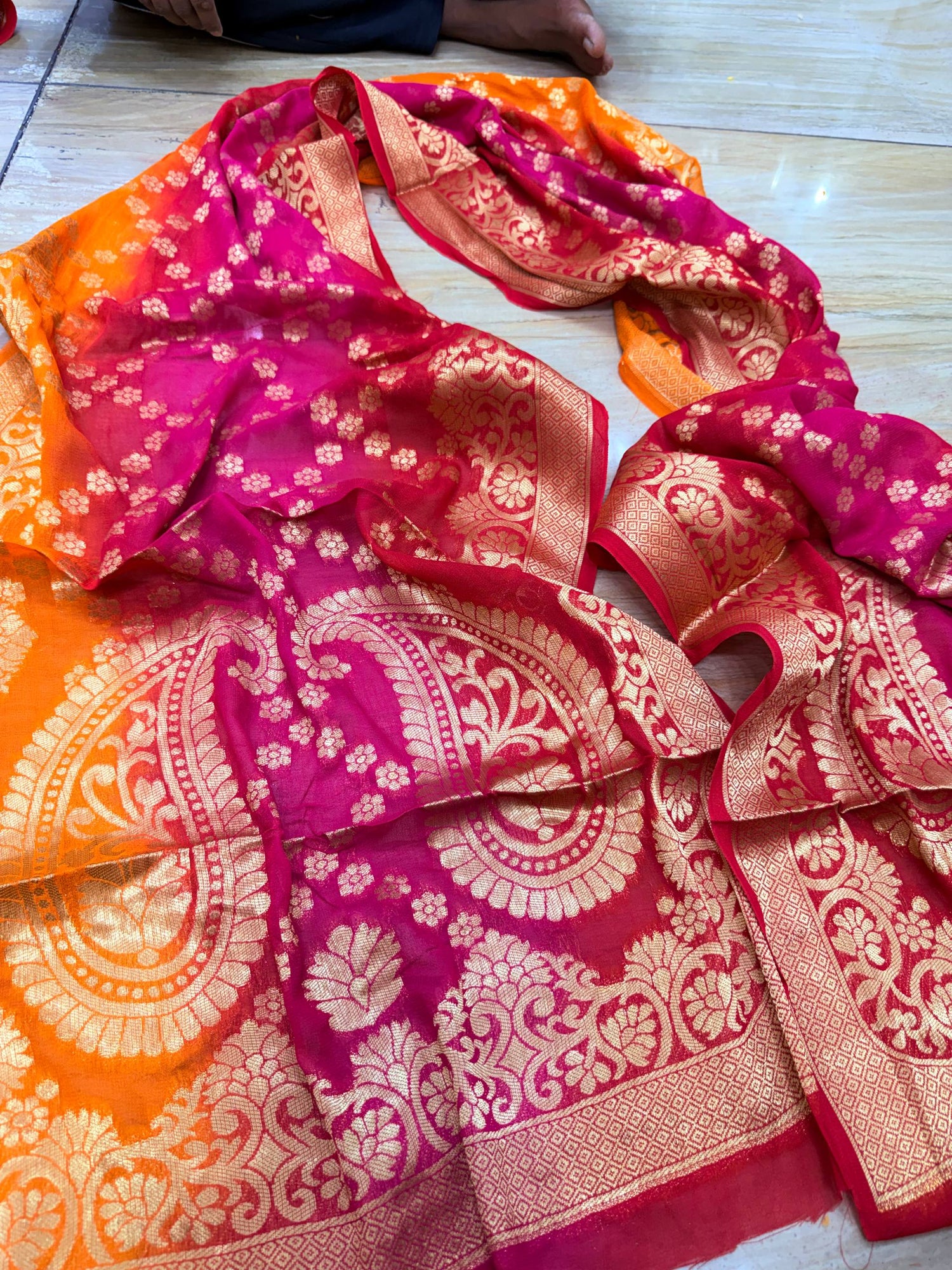 Premium Pure Khaddi Georgette Dupatta Bandhani