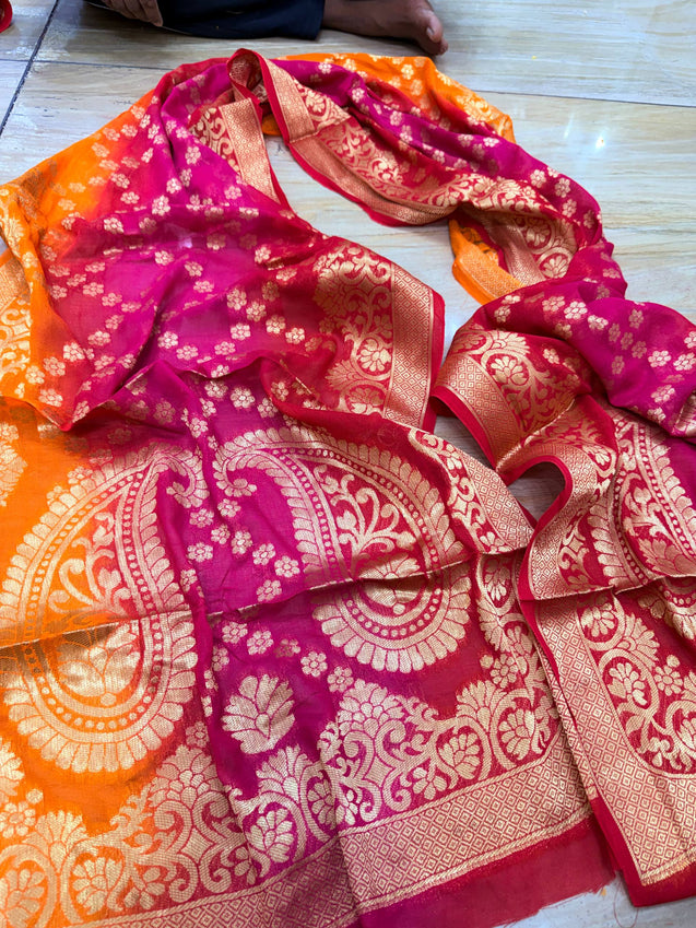 Premium Pure Khaddi Georgette Dupatta Bandhani