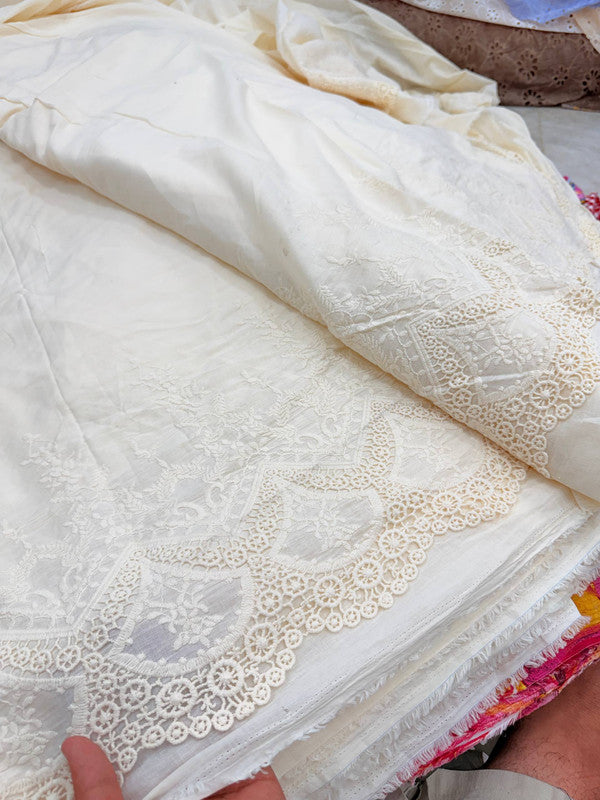 Most Premium Crosia Cotton Fabric - Applique Fabric (Dyeable Also)