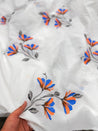 Most Premium Pure Fine Thread Embroidery On Cotton FABRIC (Big WIDTH!!)