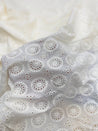 Most Premium Pure Cotton Hakuba Chikankari Fabric (Big WIDTH!!) (Dyeable Also)