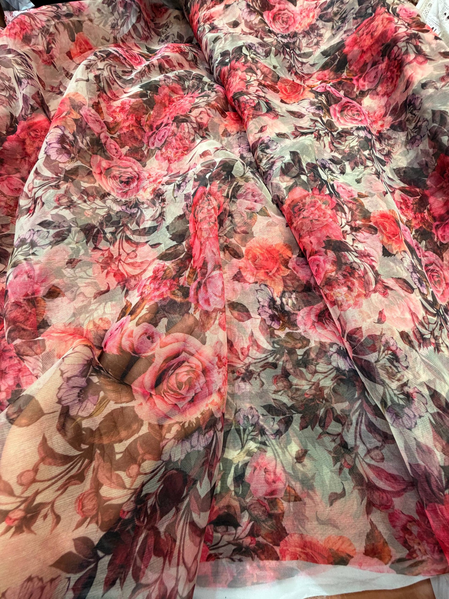 Most Premium Organza  PRINTED FABRIC