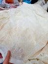 Most Premium BRANDED Mukaish Work Pure Georgette Dyeable FABRIC (Big WIDTH!!)