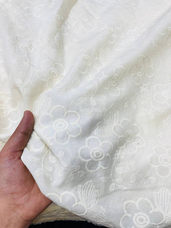 Premium Fine Thread Embroidery On Pure Cotton FABRIC (Big WIDTH!!)