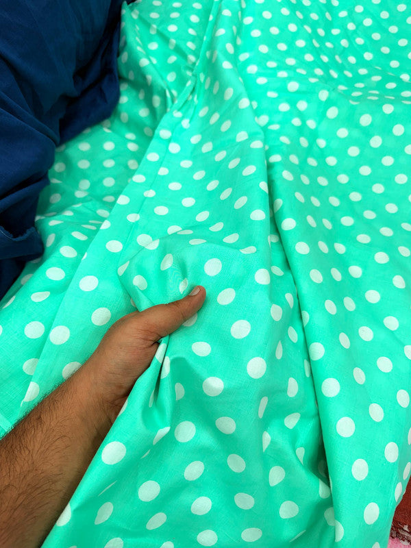 Most Premium Pure Polka Dots Cotton PRINTED FABRIC (Big WIDTH!!)