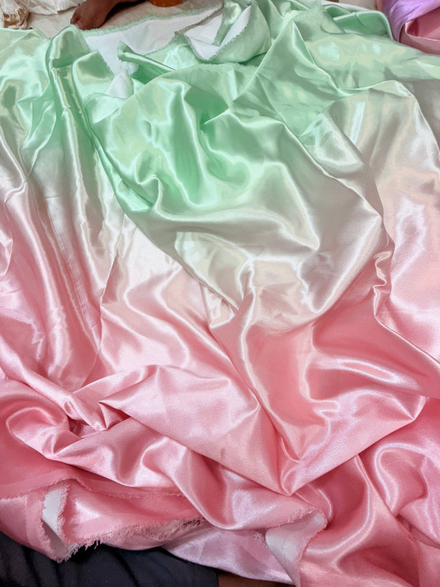 Most Premium Pure Modal Satin Fabric OMBRE Printed