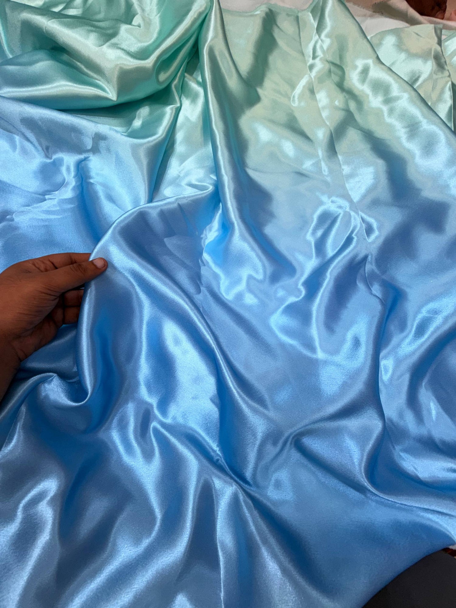 Most Premium Pure Modal Satin Fabric OMBRE Printed