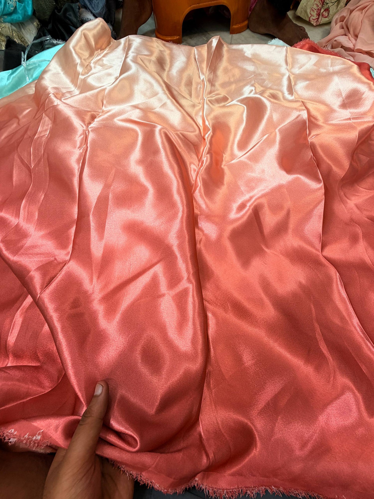 Most Premium Pure Modal Satin Fabric OMBRE Printed