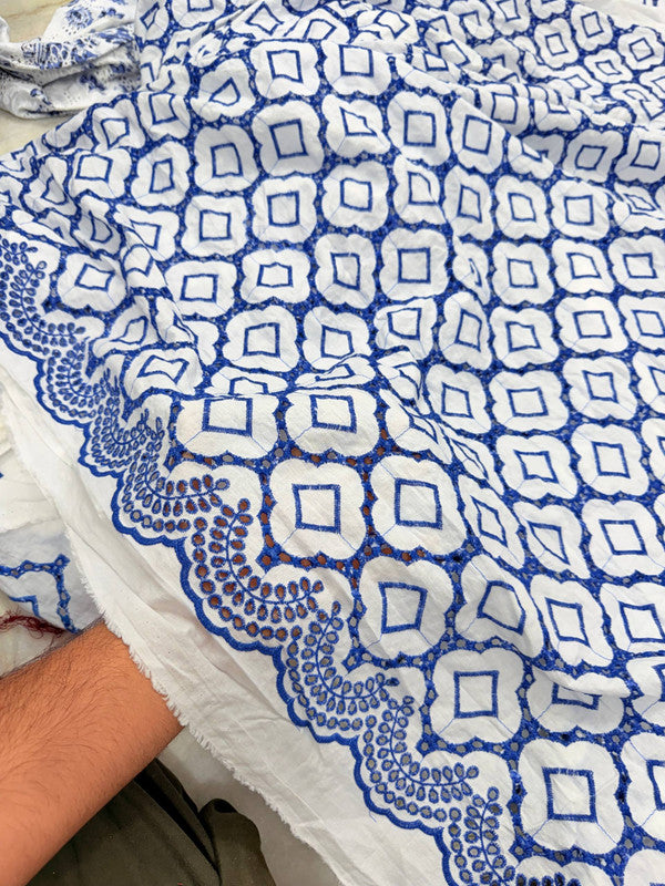 Most Premium Pure Cotton Hakuba Chikankari Fabric (Big WIDTH!!)