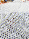 Most Premium Pure Cotton Hakuba Chikankari Strpes Fabric (Big WIDTH!!)