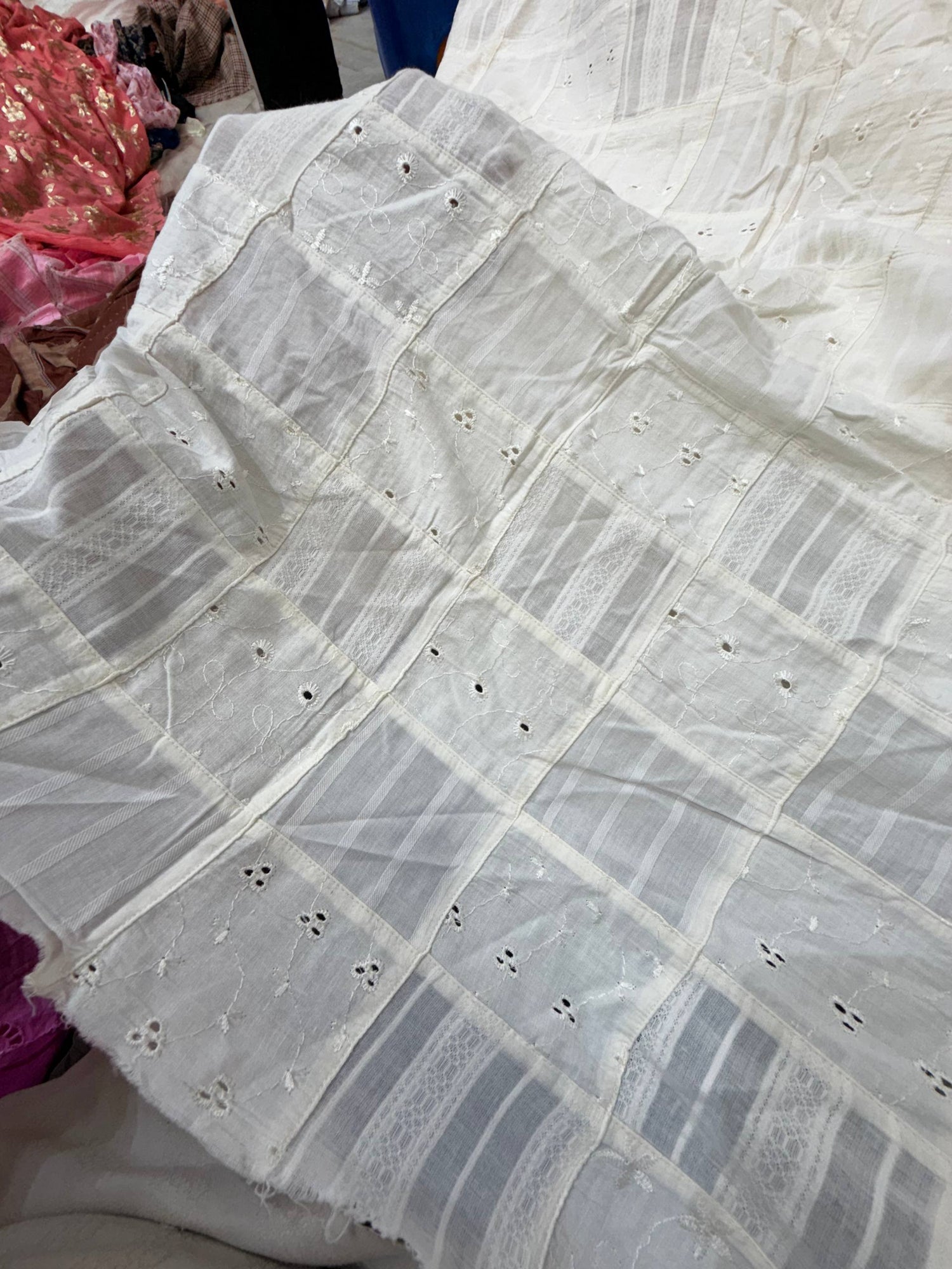Most Premium Pacth Work Embroidery Pure Cotton FABRIC