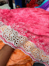 Premium Fine GPO LACEWORK Hakuba Chikan Work On Pure Cotton FABRIC (Big WIDTH!!)