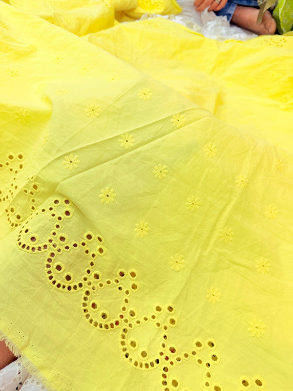 Most Premium Pure Cotton Hakuba Chikankari Fabric (Big WIDTH!!)