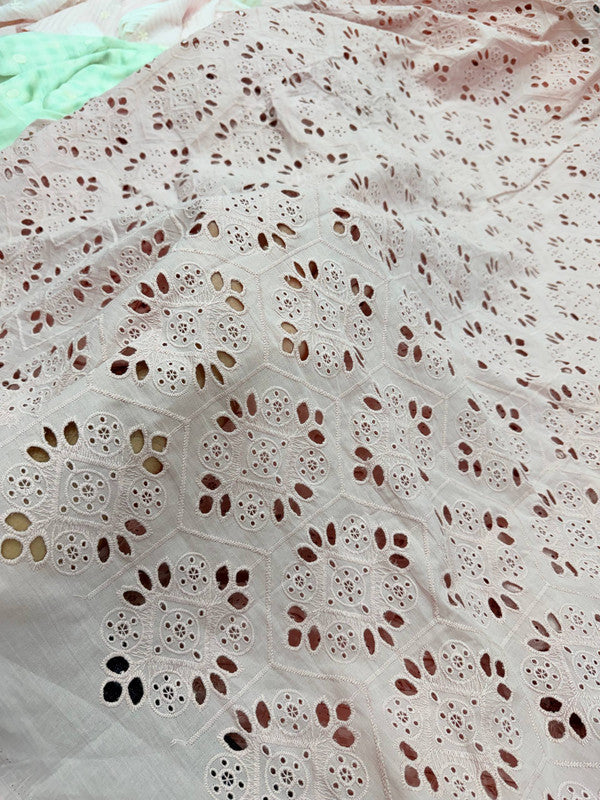 Most Premium Pure Cotton Hakuba Chikankari Fabric (Big WIDTH!!)
